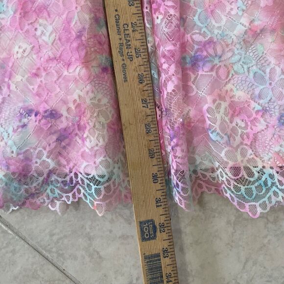 Bonnie Jean Girl size 12 Embroidered Lace sleeveless bow Dress lined Pink - Picture 5 of 9